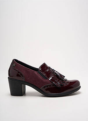 Mocassins matière lisse talon de 4 à 6cm violet ENVAL SOFT femme