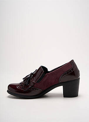 Mocassins matière lisse talon de 4 à 6cm violet ENVAL SOFT femme