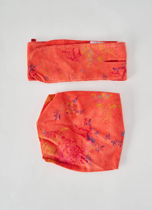 Bonnet orange LAPIN BLEU pour fille