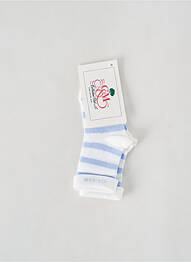 Chaussettes imprimé rayures bleu COUDEMAIL enfant