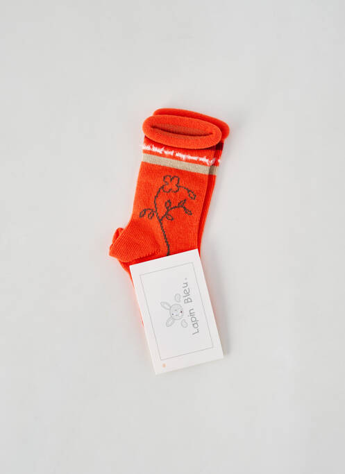 Chaussettes orange LAPIN BLEU pour enfant