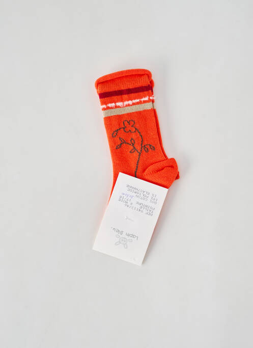 Chaussettes orange LAPIN BLEU pour enfant