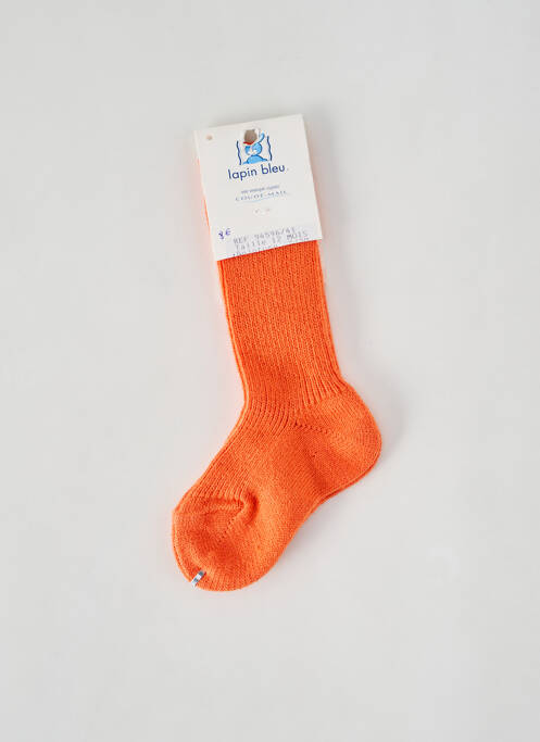 Chaussettes orange LAPIN BLEU pour enfant