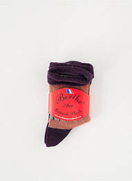 Chaussettes imprimé fantaisie violet BERTHE AUX GRANDS PIEDS enfant