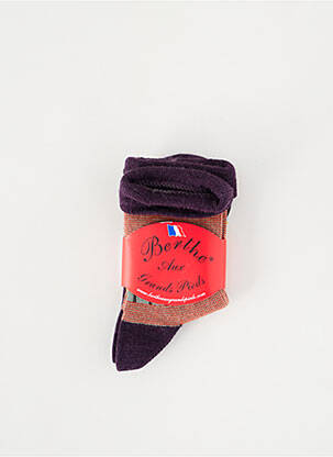 Chaussettes imprimé fantaisie violet BERTHE AUX GRANDS PIEDS enfant