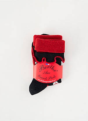 Chaussettes imprimé fantaisie noir BERTHE AUX GRANDS PIEDS enfant
