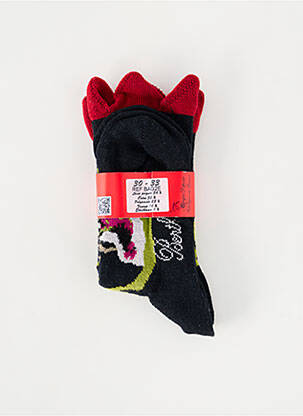 Chaussettes imprimé fantaisie noir BERTHE AUX GRANDS PIEDS fille