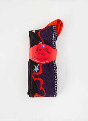 Chaussettes imprimé fantaisie violet BERTHE AUX GRANDS PIEDS enfant