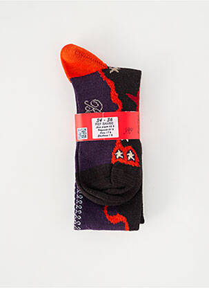 Chaussettes imprimé fantaisie violet BERTHE AUX GRANDS PIEDS enfant