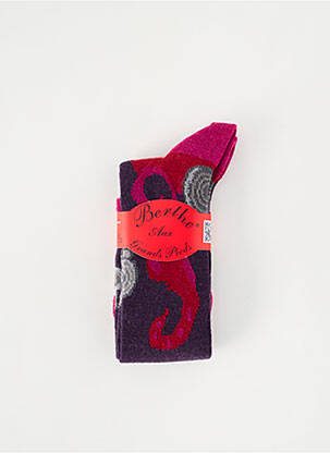 Chaussettes imprimé fantaisie violet BERTHE AUX GRANDS PIEDS fille