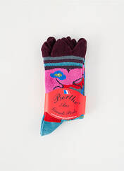 Chaussettes bleu BERTHE AUX GRANDS PIEDS pour fille seconde vue