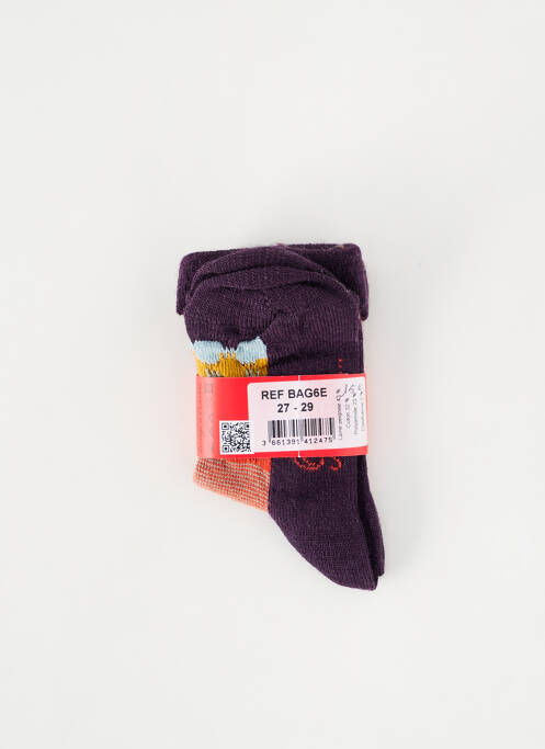 Chaussettes violet BERTHE AUX GRANDS PIEDS pour enfant