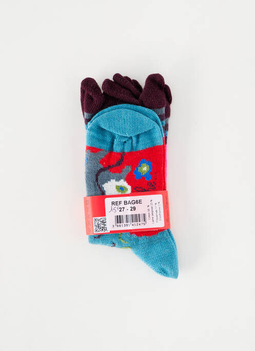 Chaussettes bleu BERTHE AUX GRANDS PIEDS pour fille