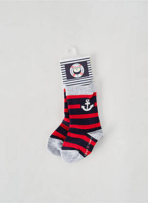 Chaussettes stretch rouge ELLE EST OU LA MER garçon