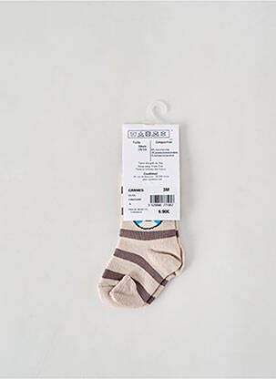 Chaussettes stretch beige ELLE EST OU LA MER garçon