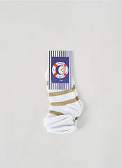 Chaussettes blanc ELLE EST OU LA MER pour enfant seconde vue