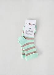 Chaussettes vert ELLE EST OU LA MER pour garçon seconde vue