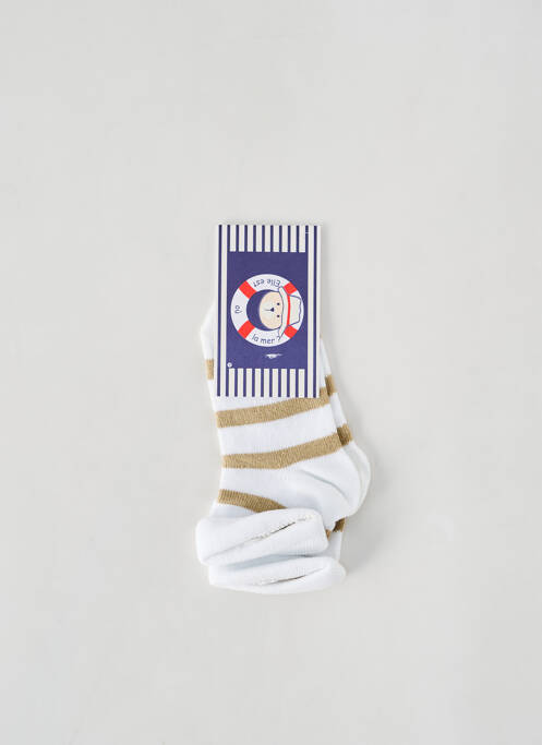 Chaussettes blanc ELLE EST OU LA MER pour enfant