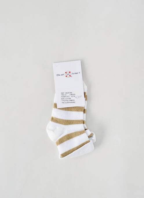 Chaussettes blanc ELLE EST OU LA MER pour enfant