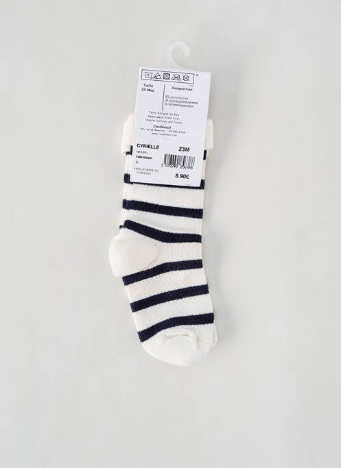 Chaussettes blanc ELLE EST OU LA MER pour enfant