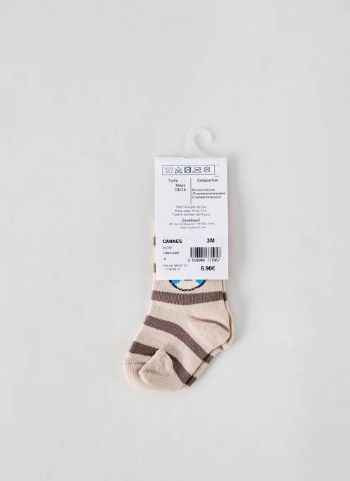 Chaussettes beige ELLE EST OU LA MER pour garçon