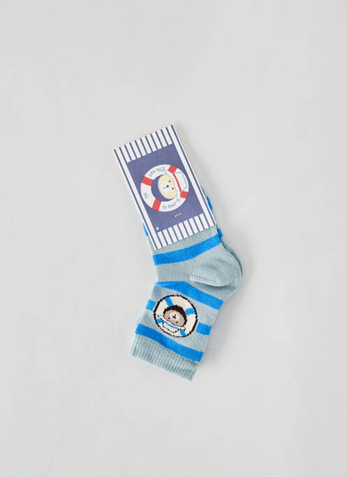Chaussettes bleu ELLE EST OU LA MER pour garçon