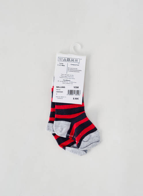 Chaussettes rouge ELLE EST OU LA MER pour garçon