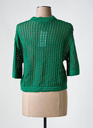 Pull coupe droite manches 3/4 vert TIFFOSI femme