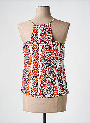 Top imprimé fantaisie fines bretelles orange SURKANA femme