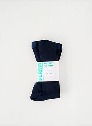 Collants stretch bleu PERRIN fille