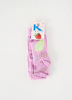Collants imprimé fantaisie rose KEIT fille