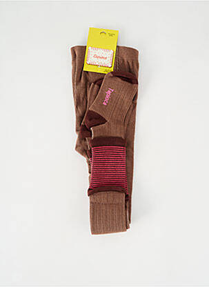 Collants imprimé rayures marron TAPIOCA fille
