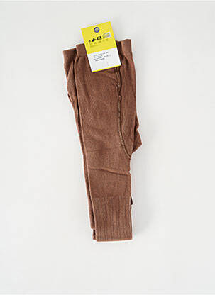 Collants imprimé rayures marron TAPIOCA fille