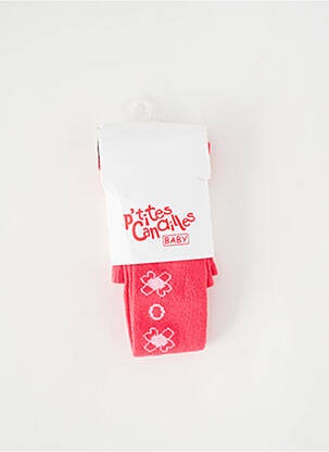 Collants imprimé fantaisie rose P'TITES CANAILLES fille
