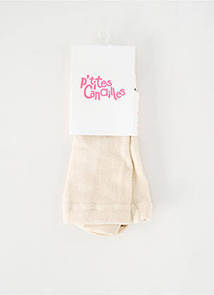 Collants imprimé fantaisie beige P'TITES CANAILLES fille