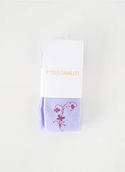 Collants violet P'TITES CANAILLES pour fille seconde vue