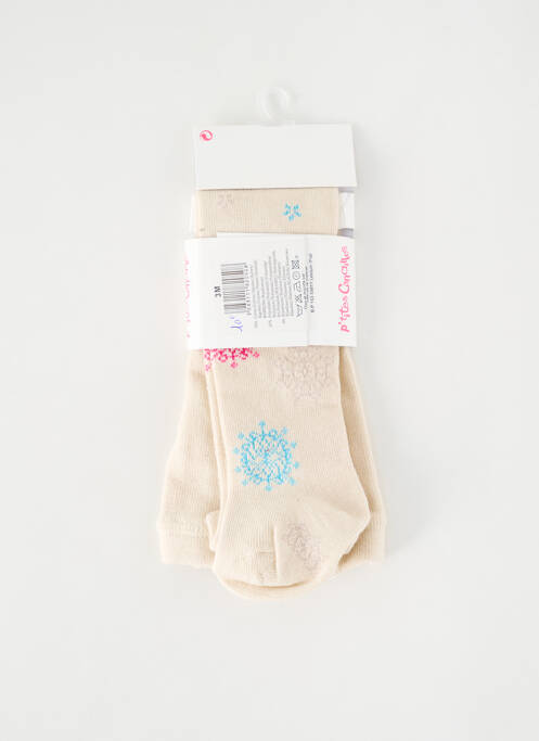 Collants beige P'TITES CANAILLES pour fille