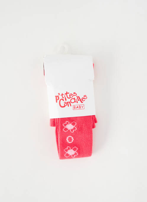 Collants rose P'TITES CANAILLES pour fille