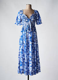 Robe longue manches courtes manches courtes bleu TIFFOSI femme