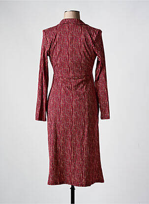 Robe mi-longue manches longues manches longues rouge SURKANA femme