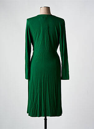 Robe mi-longue manches longues manches longues vert SURKANA femme