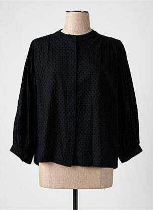 Chemisier manches longues manches longues noir KAFFE femme