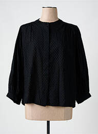 Chemisier manches longues manches longues noir KAFFE femme