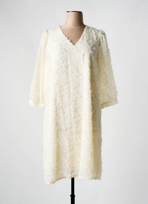 Robe mi-longue beige KAFFE pour femme