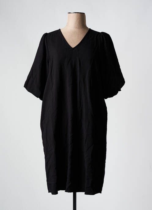 Robe mi-longue noir KAFFE pour femme