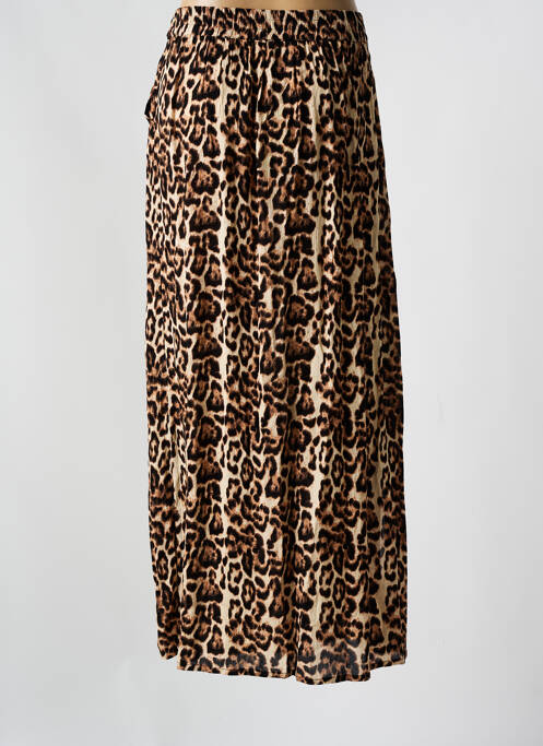 Jupe longue marron KAFFE pour femme