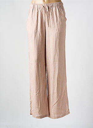 Pantalon droit taille élastique beige TIFFOSI femme