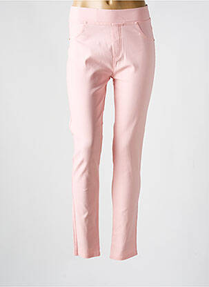 Pantalon slim poches taille haute rose CHRISTY femme