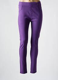 Pantalon slim poches taille haute violet CHRISTY femme