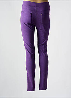 Pantalon slim poches taille haute violet CHRISTY femme